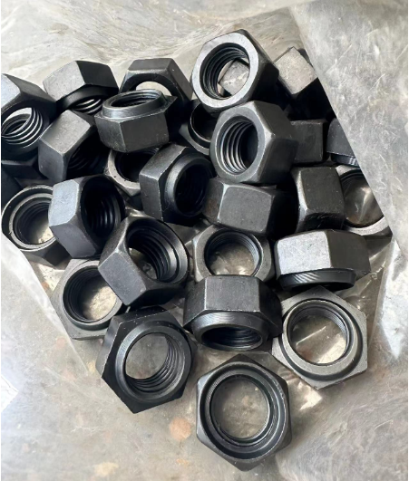 Dual-Material Hardlock Nuts S45C 40Cr Options Black Galvanized Finishes for Anti-Loosening Excellence